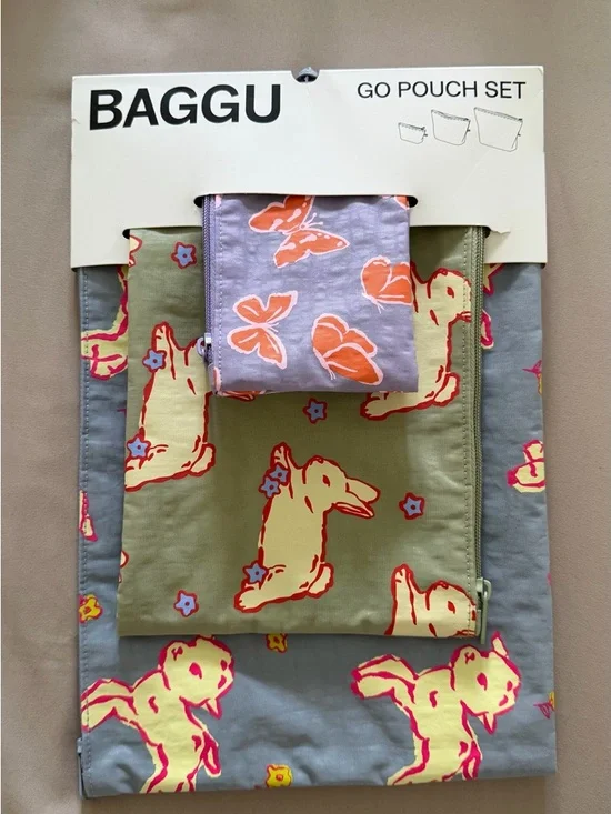 Baggu Go Pouch Set Spring Animals - Picture 3 of 9